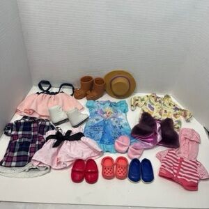 OUR GENERATION 18” doll clothes lot plus more fits American girl dolls